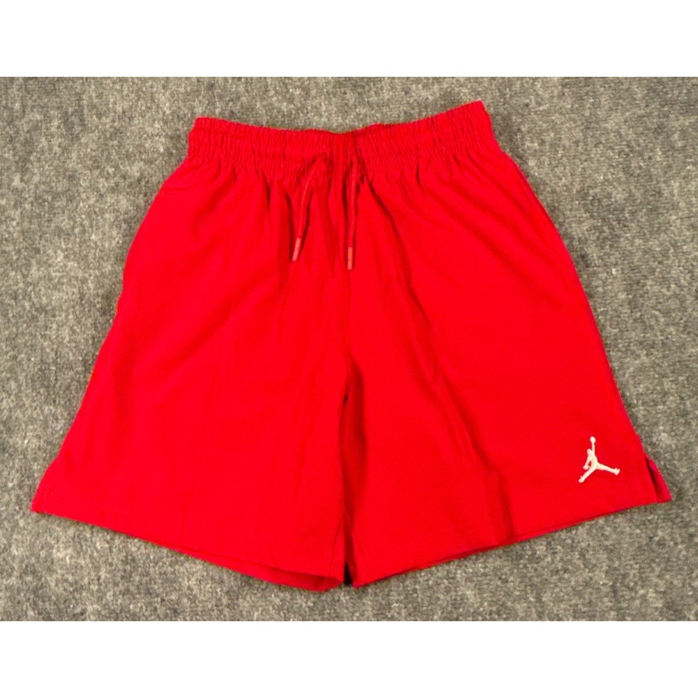Jordan Boys Medium 10-12Yrs Gym Red Nylon Mesh Athletic Basketball Shorts NWT